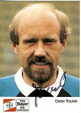 Dieter Trzolek Bayer Leverkusen 1988-89 Autogrammkarte + A 67998