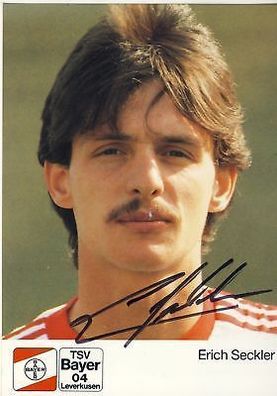 Erich Seckler Bayern Leverkusen 1988-89 Autogrammkarte + A 68000