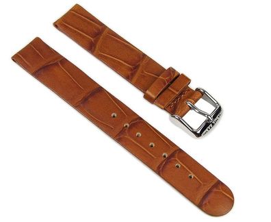 Alpha Saphir Ersatzband Uhrenarmband Leder Braun 16mm 815273002016