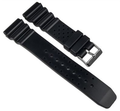Minott Ersatzband Uhrenarmband PU Band schwarz 16mm