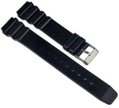 Minott Ersatzband Uhrenarmband PU Band schwarz 18mm