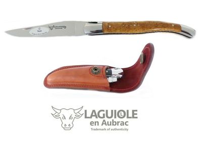 Laguiole en Aubrac Original Taschenmesser Griffschalen Teckholz