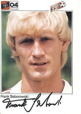 Frank Saborowski Bayer Leverkusen 1983-84 Autogrammkarte + A 68099