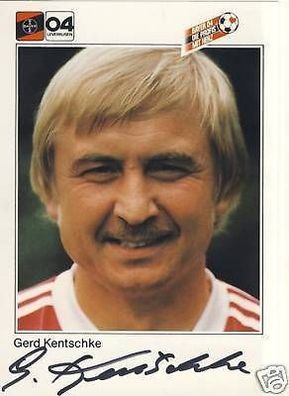 Gerd Kentschke Bayer Leverkusen 1983-84 Autogrammkarte + A 68100