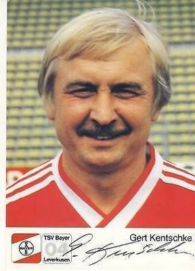 Gert Kentschke Bayer Leverkusen 1987-88 Autogrammkarte + A 68019