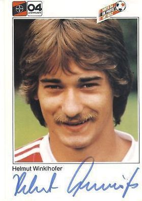Helmut Winklhofer Bayer Leverkusen 1983-84 Autogrammkarte + A 68101