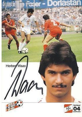 Herbert Waas Bayer Leverkusen 1985-86 Autogrammkarte + A 68058