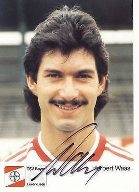 Herbert Waas Bayer Leverkusen 1987-88 Autogrammkarte + A 68020