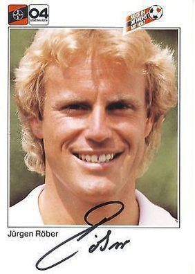 Jürgen Röber Bayer Leverkusen 1983-84 Autogrammkarte + A 68104