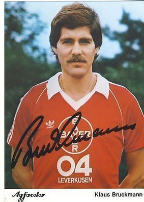 Klaus Bruckmann Bayer Leverkusen 1981/82 Autogrammkarte + + A 68129