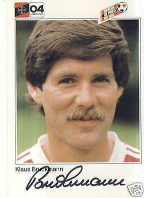 Klaus Bruckmann Bayer Leverkusen 1983-84 Autogrammkarte + A 68105