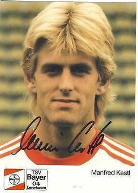 Manfred Kastl Bayer Leverkusen 1988-89 Autogrammkarte + A 68007