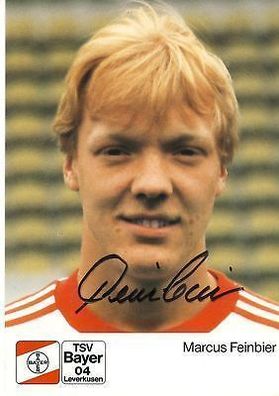Marcus Feinbier Bayer Leverkusen 1988-89 Autogrammkarte + A 68008