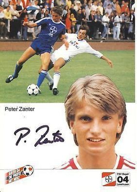 Peter Zanter Bayer Leverkusen 1985-86 Autogrammkarte + A 68062