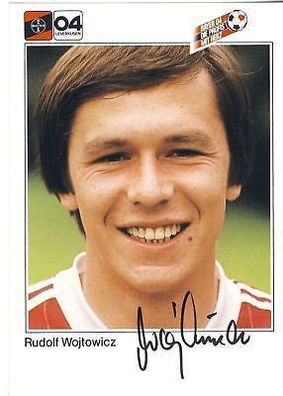 Rudolf Wojtowicz Bayer Leverkusen 1983-84 Autogrammkarte + A 68108