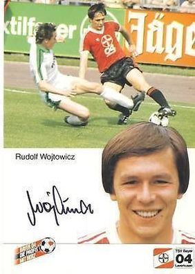 Rudolf Wojtowicz Bayer Leverkusen 1984-85 Autogrammkarte + A 68088