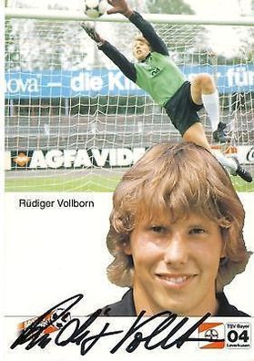 Rüdiger Vollborn Bayer Leverkusen 1984-85 2. Karte + A 68090