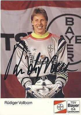 Rüdiger Vollborn Bayer Leverkusen 1990-91 2. Karte + A 67974