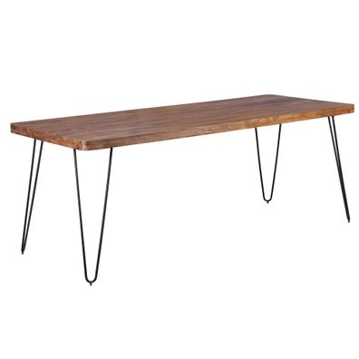 Wohnling Massivholz Sheesham Esstisch BAGLI 200x80x76 cm Küchentisch Massiv Tisch Neu