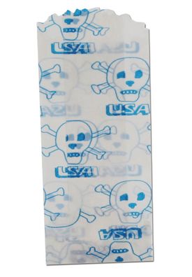 Tütchen aus Pergamentpapier 'USA Skull' - 35x76mm - 600 Stück