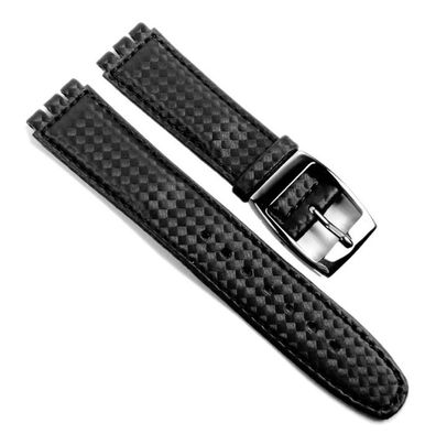 Morellato Hilton Uhrenarmband Carbon schwarz 17mm passend zu Swatch