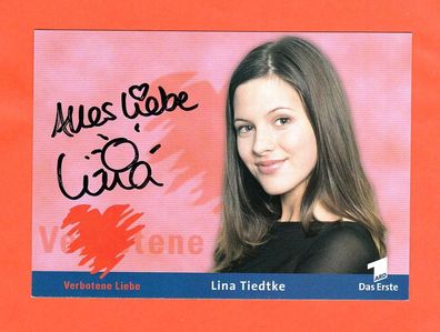 Lina Tiedtke (deutsche Schauspielerin - Verbotene Liebe ) - persönlich signiert
