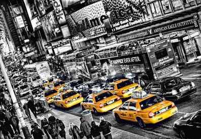 A.S. Création Papier Fototapete New York Cabs Queue DD118877 Skyline Designwalls