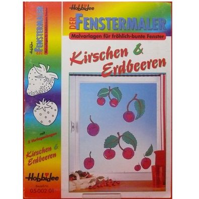 Window Color Fenstermaler Malvorlage für Fröhlich bunte Fenster Kirschen & Erdbeeren
