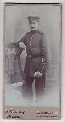 64141 Original Kabinett Foto Bernburg Soldat um 1910