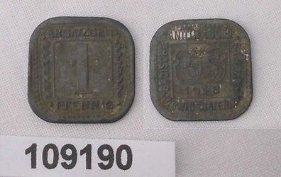alte Wertmarke 1 Pfennig Ersatzgeld Bad. Anilin & Soda Fabrik Ludwigshafen 1918