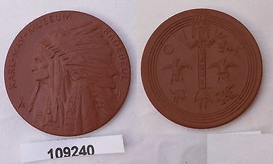 DDR Medaille aus Meissner Porzellan Karl May Museum Radebeul