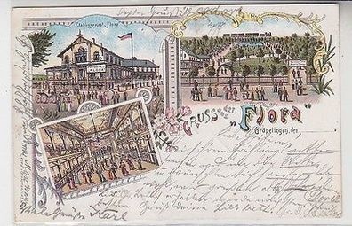 63780 Ak Lithographie Gruß aus der "Flora" Gröpelingen bei Bremen 1899