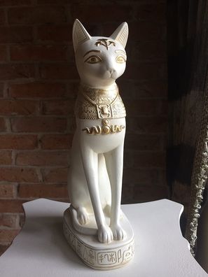 Katze Bastet Hand bemalt Unikat Tier cat Antik Ägypten Mythologie Deko