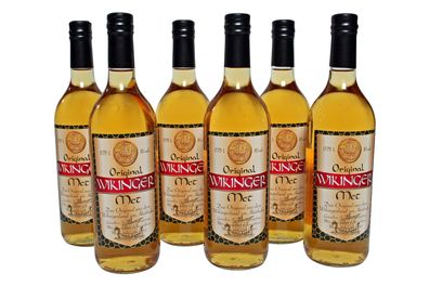6 Flaschen Original Behn Wikinger Met Honigwein 11,0% Vol., 0,75 l Liter
