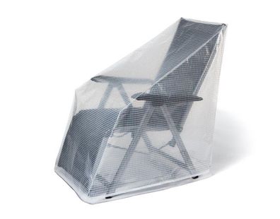 Abdeckhaube für Relax und Stapelstühle in transparent Material: Polyäthylen-Gitter-Fo