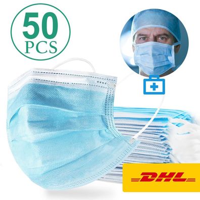 50 Stück Mundschutz Maske Atemschutzmaske Staubmaske Schutzmaske kaufen I NEU I