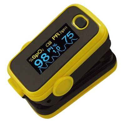Fingerpulsoximeter, Finger Pulsoximeter, Oximeter O2 , Oxymeter inkl. Alarmgrenzen