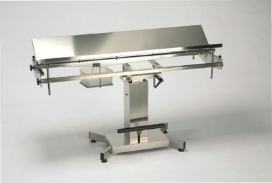 Veterinär OP Tisch 150 x 48 cm, Edelstahl, hydraulisch, Höhe 85 bis 115 cm TR/ ATR