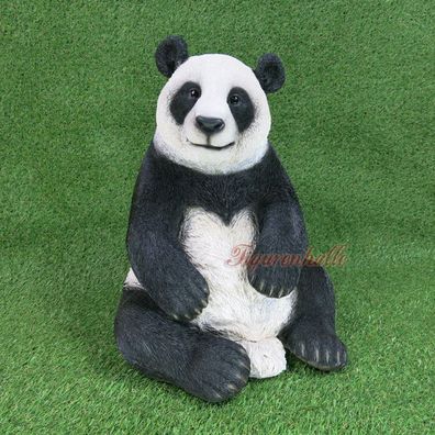 Pandabär Figur Statue Skulptur Deko Gartenfigur lebensecht Deko Panda Zoo Bär