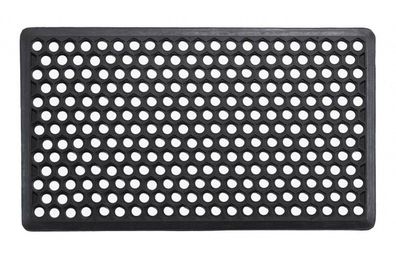 Fußmatte Allegro 40 x 70 cm schwarz Gummimatte mit Anlaufkante für Außenbereich