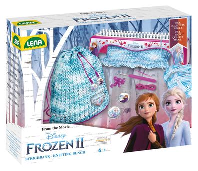 LENA® Strickbank Disney Frozen II Strickset geeignet für Kinder ab 6 Jahren