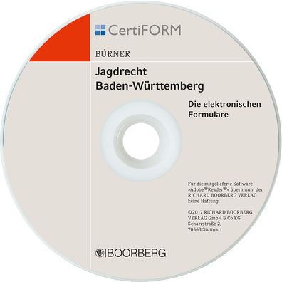 Jagdrecht BW II - Die elektronischen Formulare f?r die Gemeinden in BW, 1 C ...