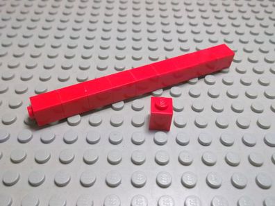 Lego 10 Basic Steine 1x1 rot 3005 Set 726 725 4403 6399 6291 4955 369 5571
