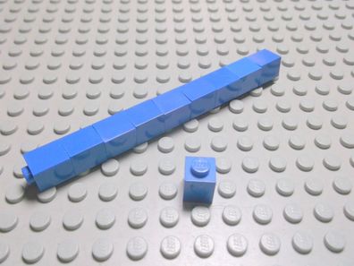 Lego 10 Basic Steine 1x1 hoch blau 3005 Set 3182 483 920 4995