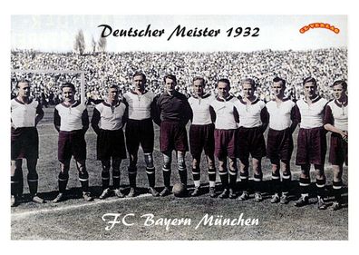 FC Bayern München Mannschaftskarte Deutscher Meister 1932 + 5