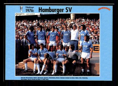 Hamburger SV DFB Pokalsieger 1976 Mannschaftskarte