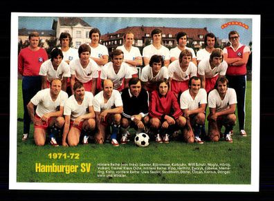 Hamburger SV Mannschaftskarte 1971-72 TOP