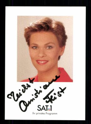 Christiane Feist SAT 1 Autogrammkarte Original Signiert + F 3542