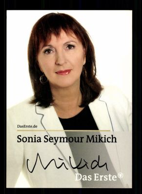 Sonia Seymour Mikich ARD Autogrammkarte Original Signiert + F 4123