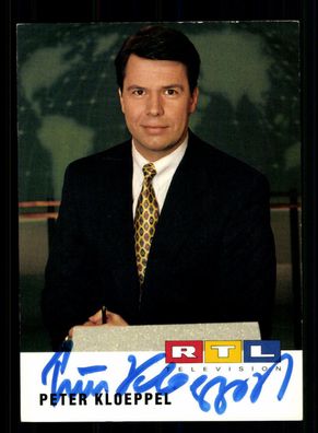 Peter Kloeppel RTL Autogrammkarte Original Signiert + F 4148